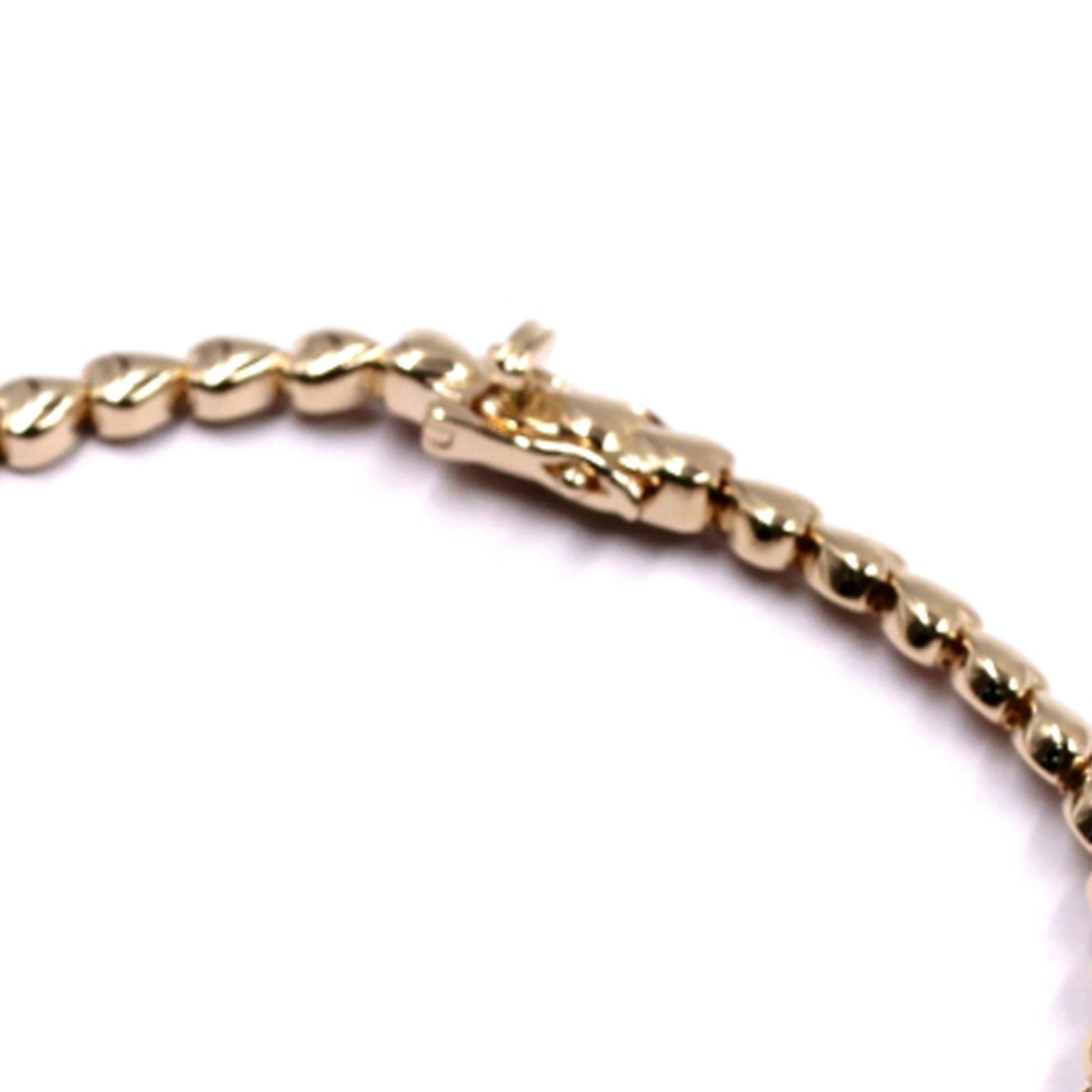 14Kt Yellow Gold Tanzanite With Diamond Chain Bracelet - Pinctore