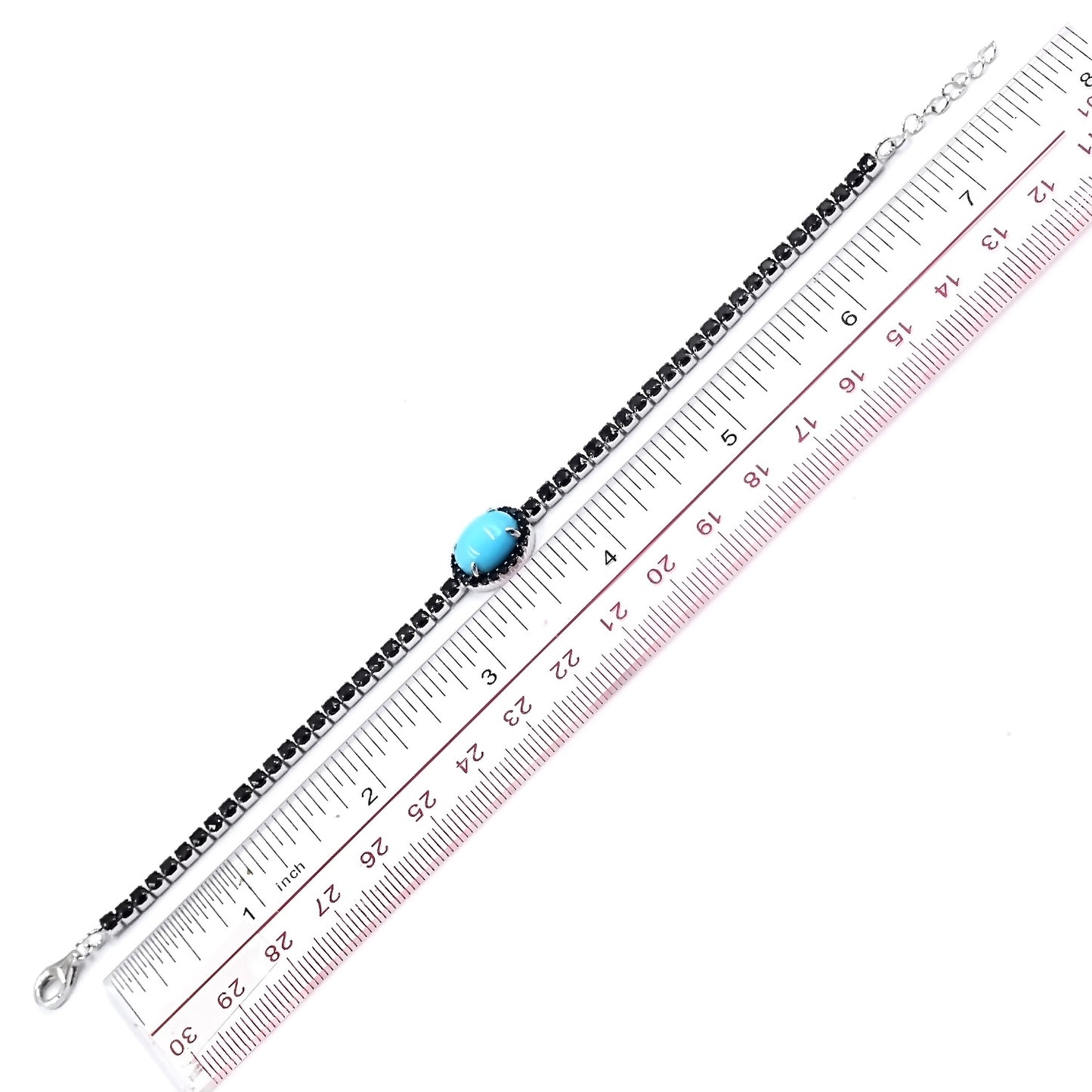 925 Sterling Silver Sleeping Beauty Turquoise Bracelet - Pinctore