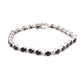 925 Sterling Silver Diffusion Blue Sapphire, White Zircon Bracelet - Pinctore