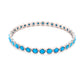 925 Sterling Silver Sleeping Beauty Turquoise Bangle - Pinctore