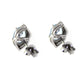 925 Sterling Silver Sky Blue Topaz,  White Natural Zircon Earring - Pinctore