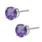 925 Sterling Silver African Amethyst Stud Earring - Pinctore