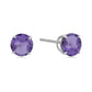 925 Sterling Silver African Amethyst Stud Earring - Pinctore