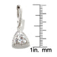 Pinctore Sterling Silver 2.34ctw White CZ Drop & Dangle Earring 1.00'L