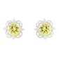 Pinctore Sterling Silver 4.86ctw Yellow Color CZ Studs Earring 0.37'L - pinctore