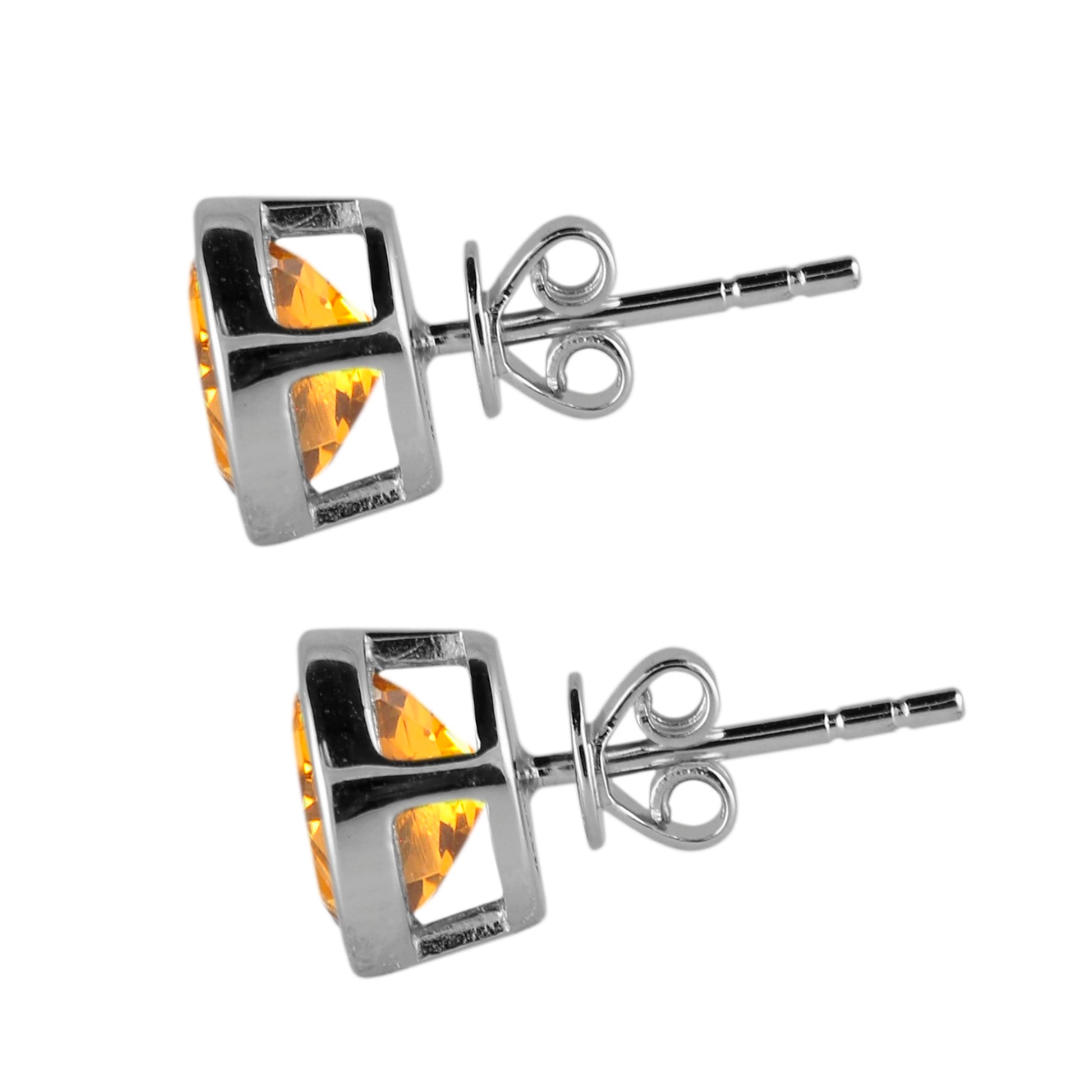 925 Sterling Silver Madeira Citrine Earring - Pinctore