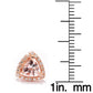 10k Rose Gold Morganite & Diamond Trillion Stud Earring - Pinctore