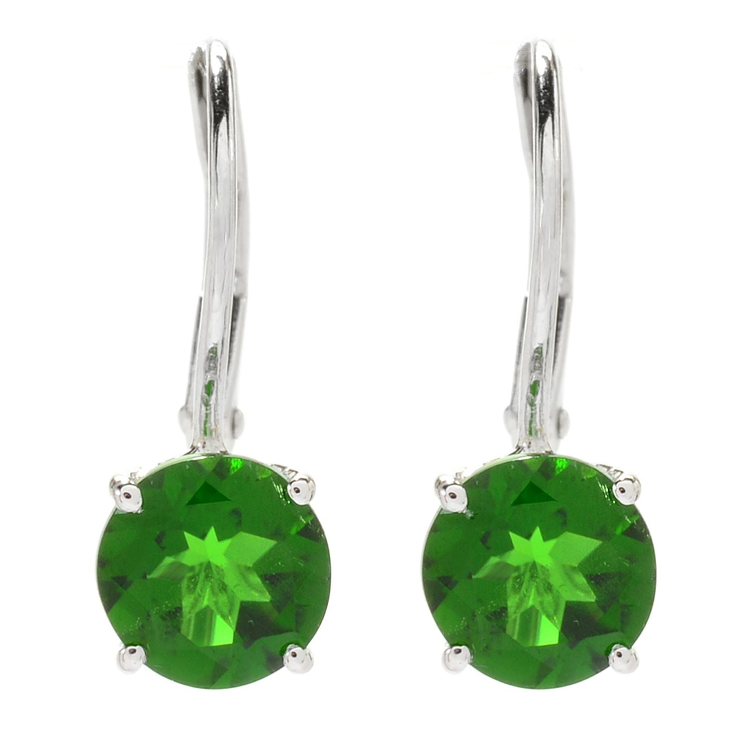Pinctore Sterling SIlver 925 Chrome Diopside Drop & Dengle Earring