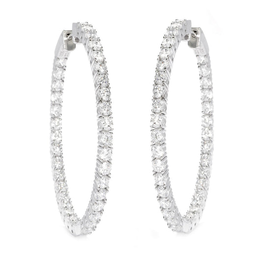 925 Sterling Silver White Natural Zircon Earring - Pinctore