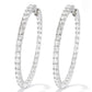 925 Sterling Silver White Natural Zircon Earring - Pinctore