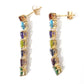 925 Sterling Silver Multi Gemstone Dangle Earring - Pinctore