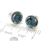 Sterling Silver London Blue Topaz and Blue Diamond Halo Stud Earrings (1/3cttw, I-J Color, I2-I3 Clarity) - pinctore