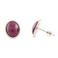Pinctore Sterling Silver 7.45ctw Ruby Studs Earring 0.50'L