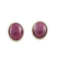 Pinctore Sterling Silver 7.45ctw Ruby Studs Earring 0.50'L - pinctore