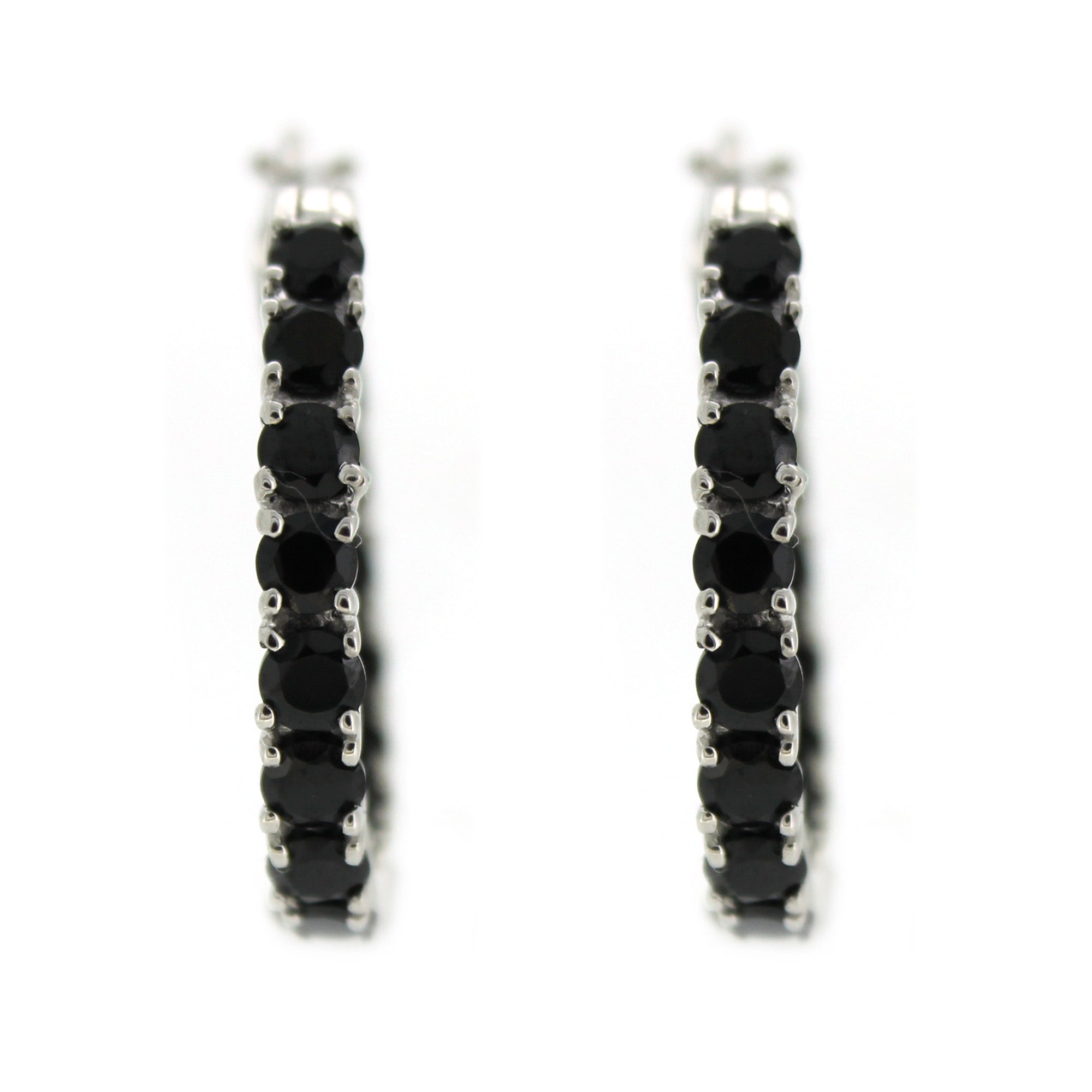 Sterling Silver 4.46Ctw Black Spinel 1