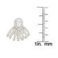 Pinctore Sterling Silver 0.50ctw White CZ Huggies Earring 0.62'L