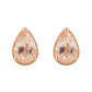 Pinctore 14K Rose Gold Over Sterling Silver 2.2ctw Morganite Pear Shaped Earrings