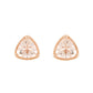 Pinctore 14K Rose Gold Over Sterling Silver 2ctw Morganite Triangle Shaped Stud Earrings - pinctore