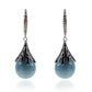 925 Sterling Silver Milky Aquamarine,  Blue Sapphire,  White Natural Zircon Earring - Pinctore