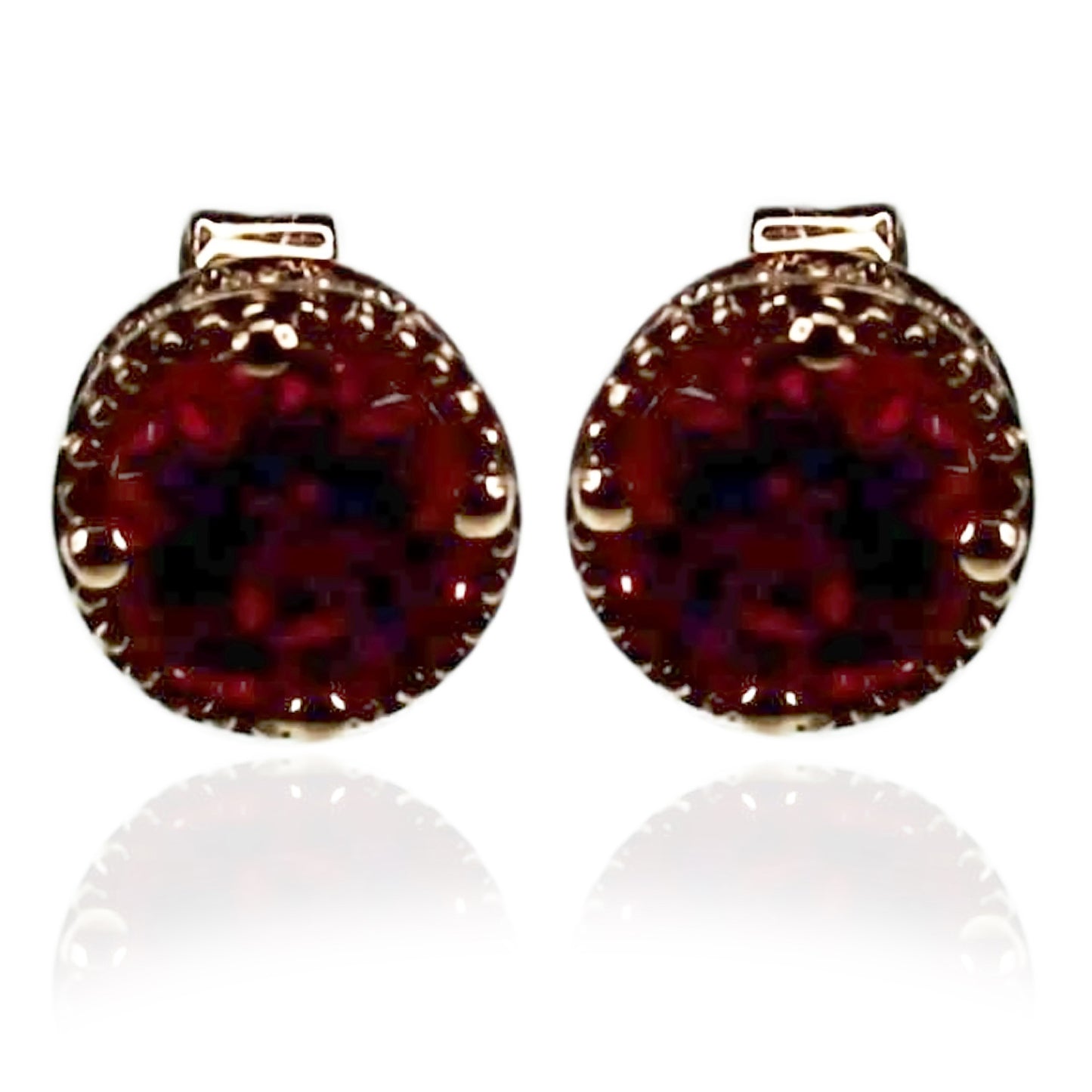 14KT Gold Pink Tourmaline Stud Earring - Pinctore