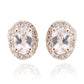 14KT Gold Pink Morganite, Diamond Earring - Pinctore