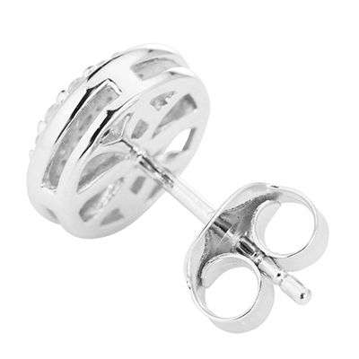 925 Sterling Silver White Zircon Earring - Pinctore