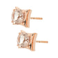 10k Rose Gold Morganite Stud Earring - Pinctore
