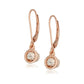 Rose Gold over Sterling Silver Morganite Lever Dangle Earring - Pinctore
