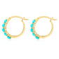 925 Sterling Silver Sleeping Beauty Turquoise Earring - Pinctore
