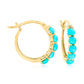 925 Sterling Silver Sleeping Beauty Turquoise Earring - Pinctore