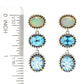 925 Sterling Silver Sky Blue Topaz, Swiss Blue Topaz, Ethiopian Opal Earring - Pinctore