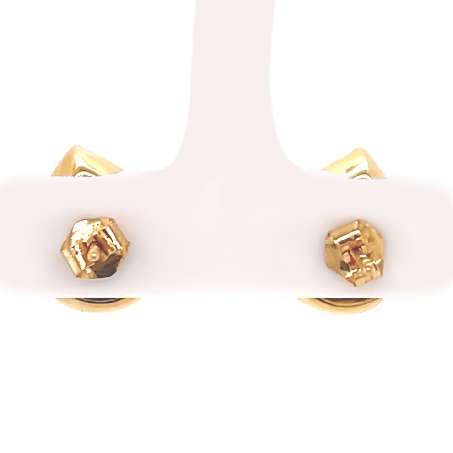 14Kt Yellow Gold Peridot With Diamond Stud Earring - Pinctore