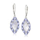 925 Sterling Silver Tanzanite,  Rainbow Moonstone Earring - Pinctore