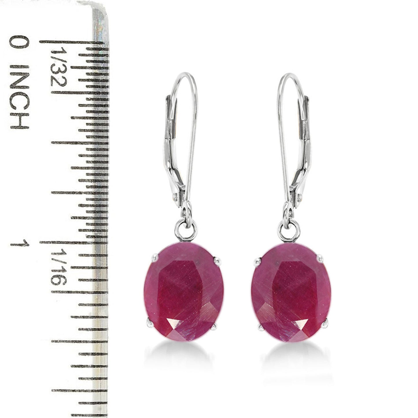 925 Sterling Silver Indian Ruby Earring - Pinctore