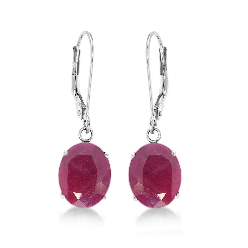 925 Sterling Silver Indian Ruby Earring - Pinctore