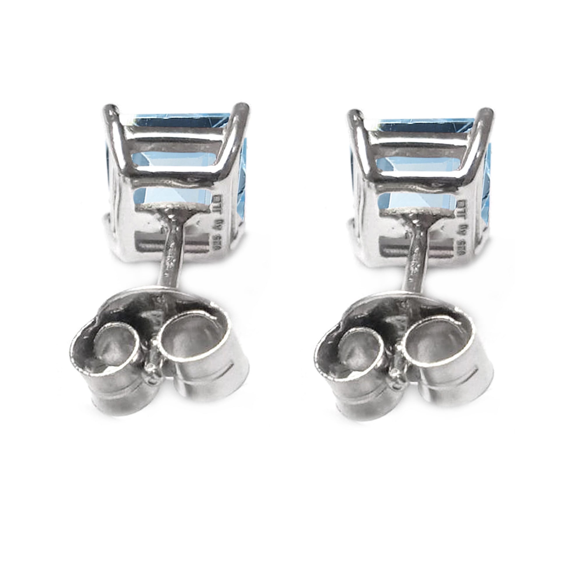 925 Sterling Silver Sky Blue Topaz Studs Earring - Pinctore