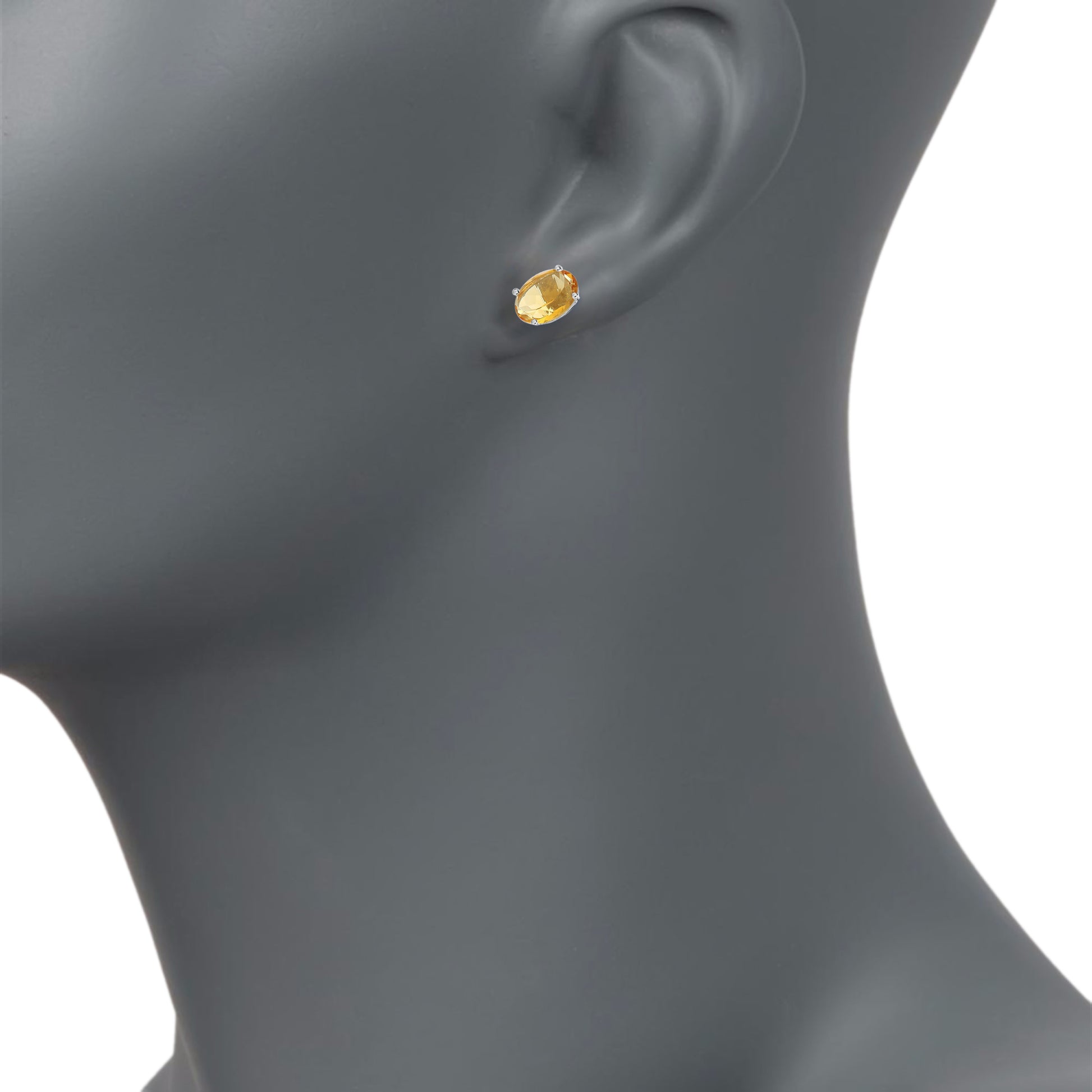 925 Sterling Silver Citrine Earring - Pinctore