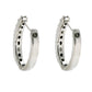 925 Sterling Silver White Natural Zircon Hoops Earring - Pinctore