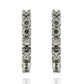 925 Sterling Silver White Natural Zircon Hoops Earring - Pinctore