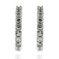 925 Sterling Silver White Natural Zircon Hoops Earring - Pinctore