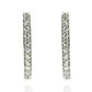 925 Sterling Silver White Natural Zircon Hoop Earring - Pinctore