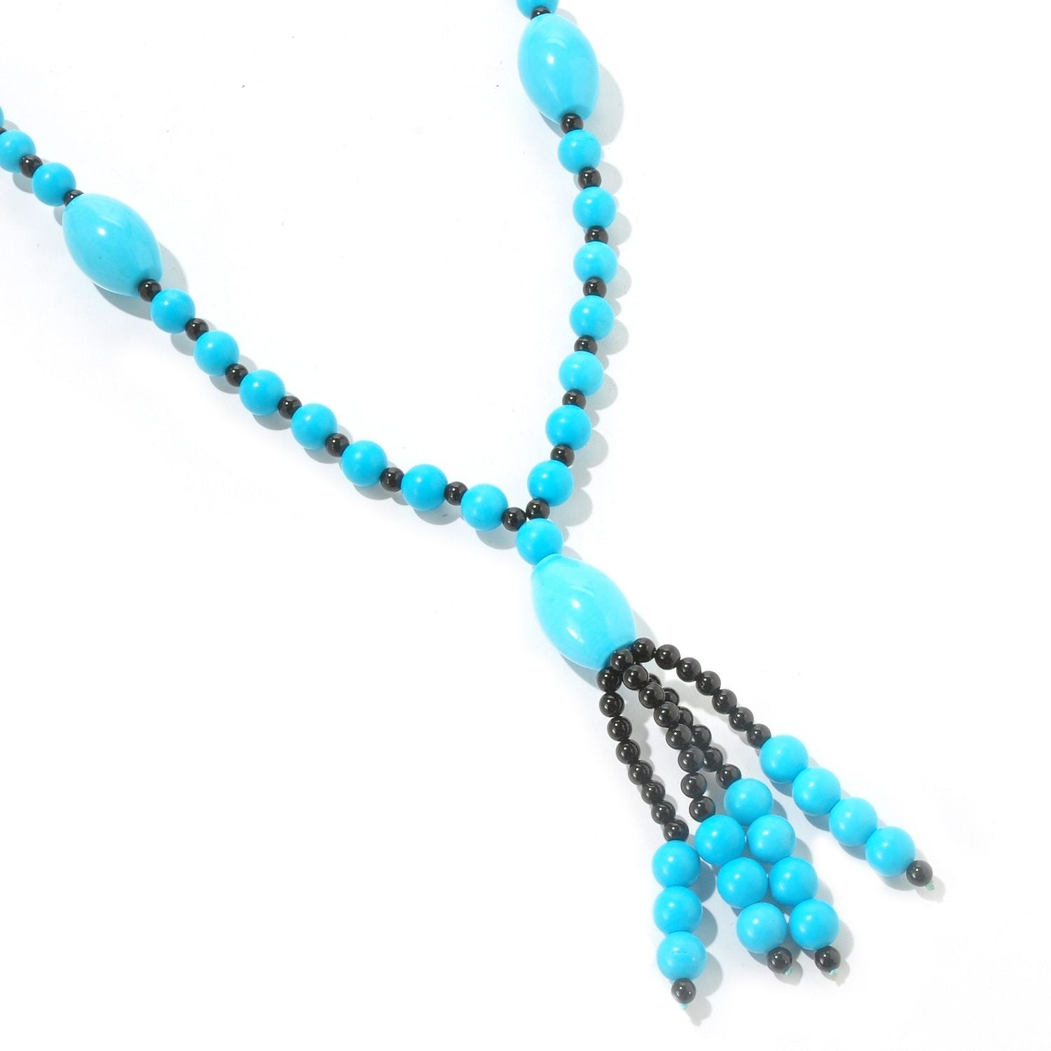 Pinctore Sterling Silver 503.70ctw Turquoise Necklace 28.00'L - pinctore