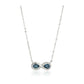 Sterling Silver London Blue Topaz Infinity Pendant Necklace, 18" - pinctore