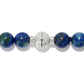 Sterling Silver 40" Chrysocolla Convertible Beaded Necklace - Pinctore