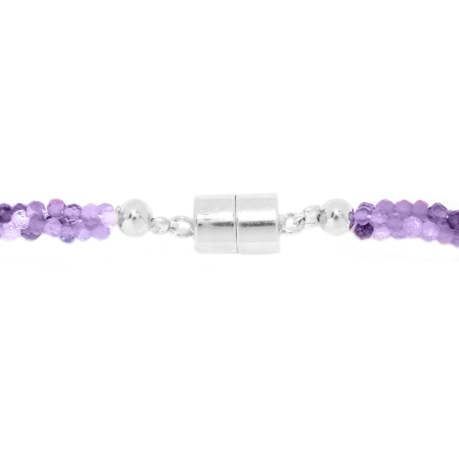 925 Sterling Silver African Amethyst Necklace - Pinctore