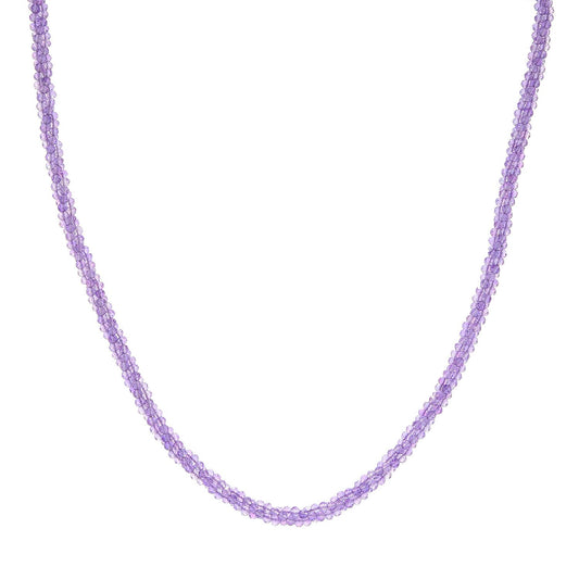 925 Sterling Silver African Amethyst Necklace - Pinctore