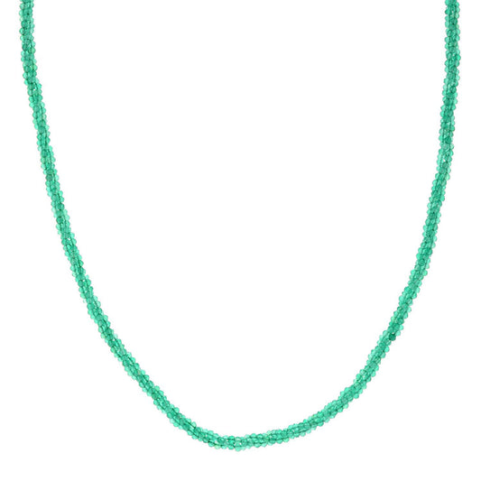 925 Sterling Silver Green Onyx Necklace - Pinctore