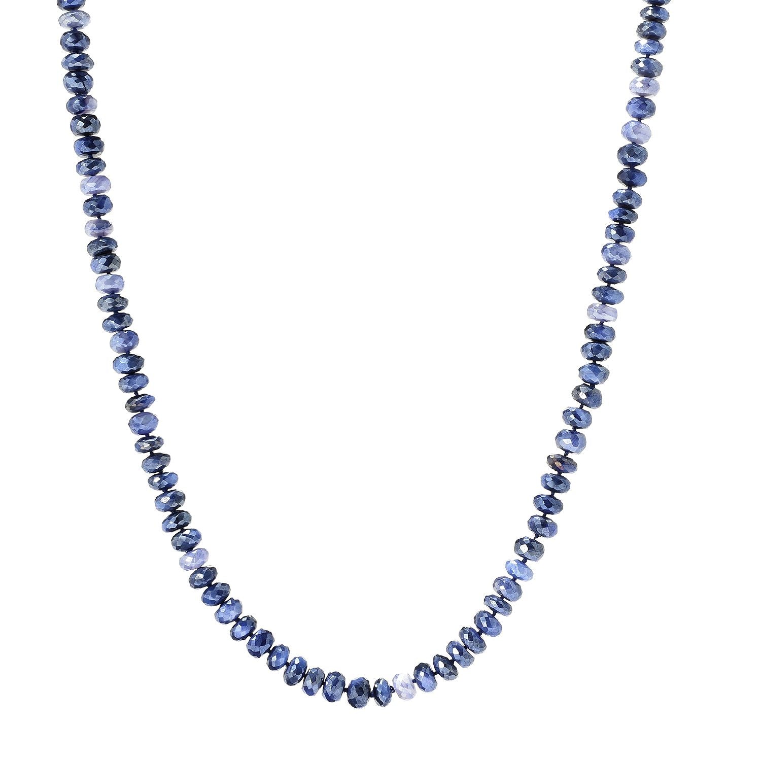Pinctore 35" Blue Moonstone Endless Beaded Necklace - pinctore