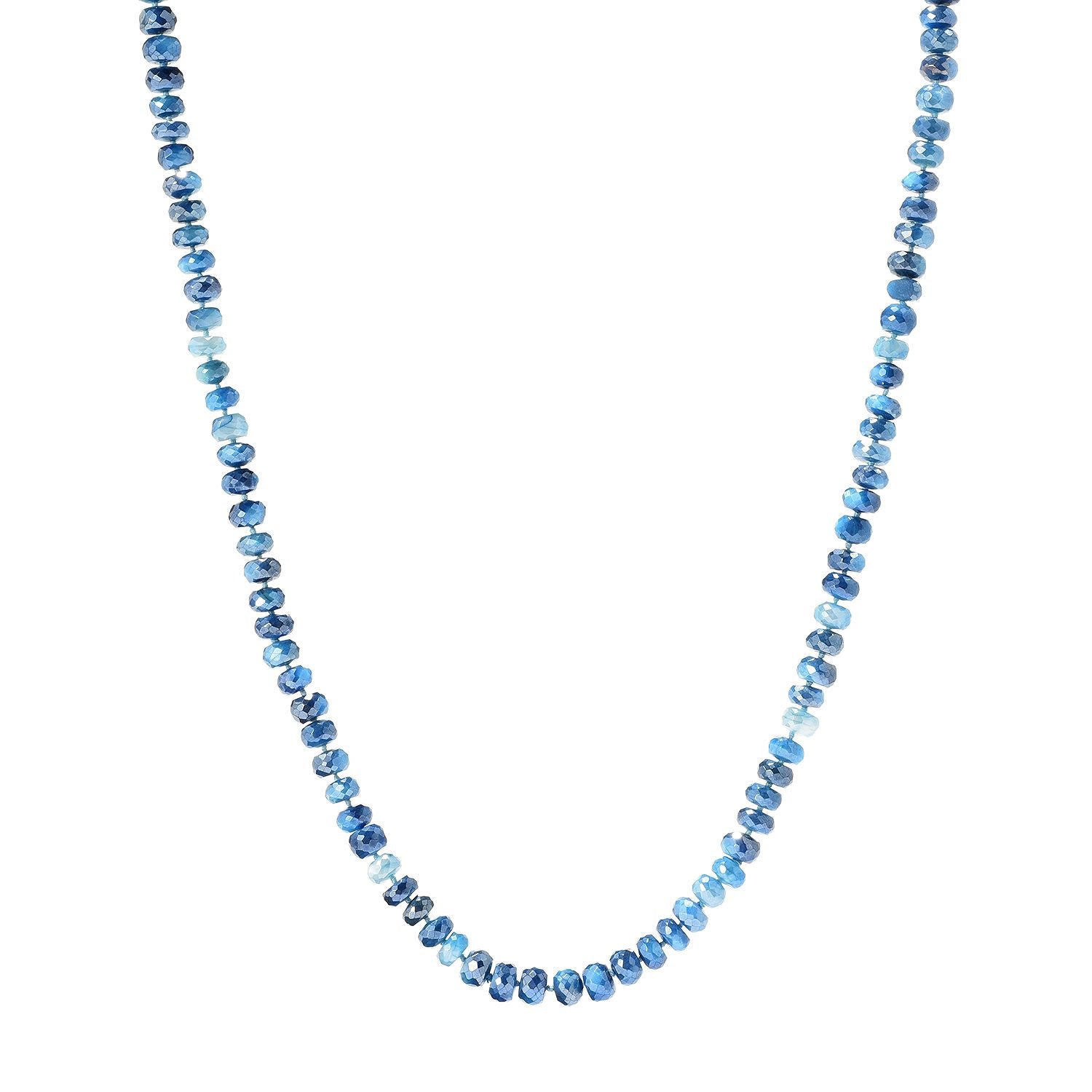 Pinctore 35" Teal Moonstone Endless Beaded Necklace - pinctore