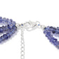 Sterling Silver 18" Iolite 3-Strand Beaded Necklace - Pinctore
